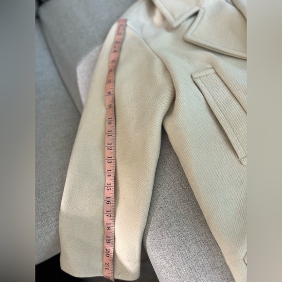 ZARA Oversized Vanilla/Cream coat size XS - Picture 9 of 12